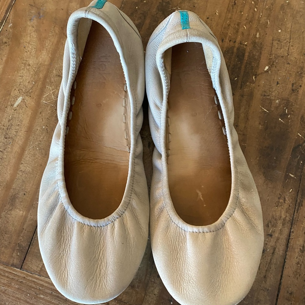 Taupe Tieks Ballet Flats - size 9